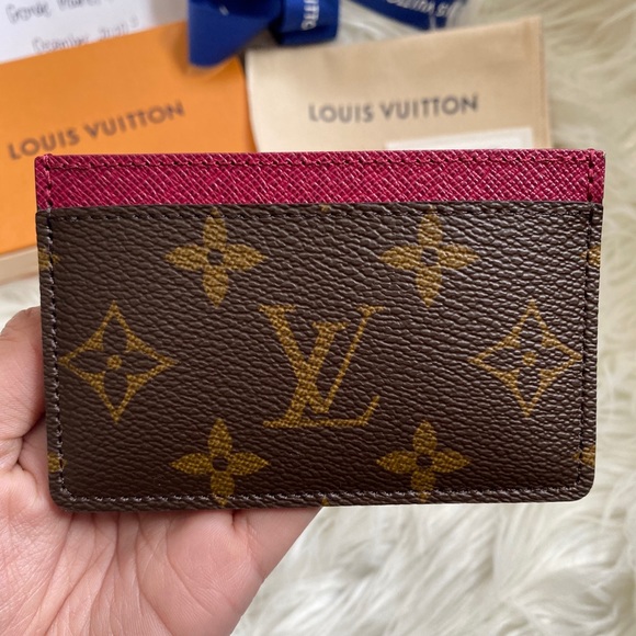 ‼️SOLD‼️AUTHENTIC Monogram card holder- Fuschia 💖 - Picture 2 of 5